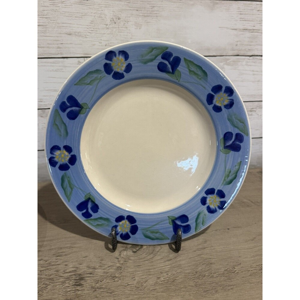 Set of 3 PIER 1 Imports (ITALY) "Romantic Garden" Dinner Plates Set